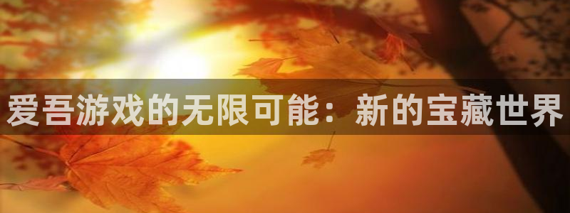 杏悦平台登录入口：爱吾游戏的无限可能：新的宝藏世界